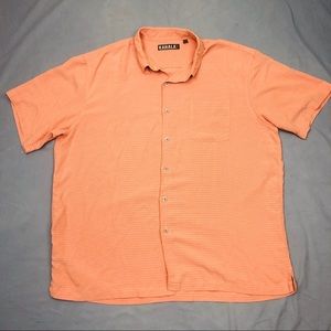 KAHALA Mens Silk Hawaiian Camp Shirt Orange XXL